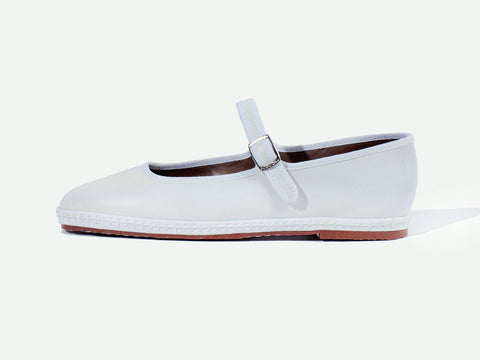 Leather Mary Jane, white